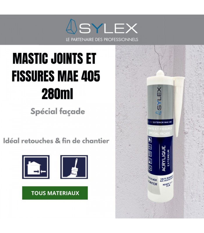 Mastic Joints et Fissures spécial façade 280ml SYLEX Exterior MAE 405