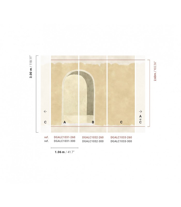 Papier Peint ALCOVE OYSTER DGALC1031 260 - Collection TERRA - MASUREEL - REF. DGALC1031 260
