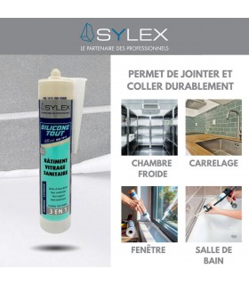 Mastic Sylex SX 640 Silicone 3 en 1 - Joint sanitaire 280 ml