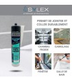 Mastic Sylex SX 640 Silicone 3 en 1 - Joint sanitaire 280 ml