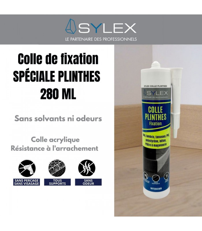 Colle acrylique de fixation spéciale plinthes 280ml