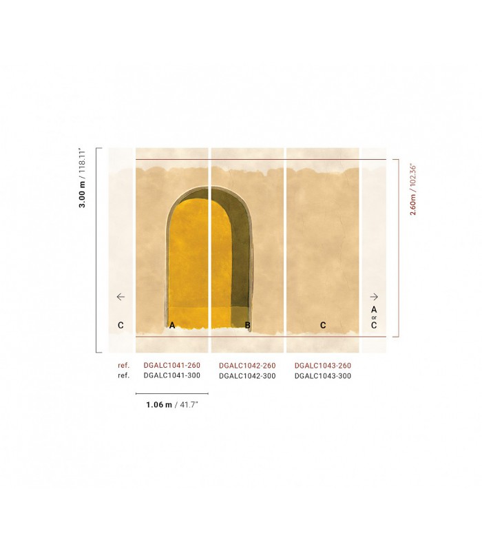 Papier Peint ALCOVE CALENDULA DGALC1043 260 - Collection TERRA - MASUREEL - REF. DGALC1043 260