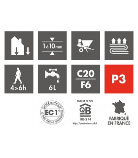 Enduit de ragréage de sol autolissant Roxol trafic 3