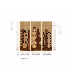 Papier Peint POTTERIES SIENNA DGPOT1012 260 - Collection TERRA - MASUREEL - REF. DGPOT1012 260