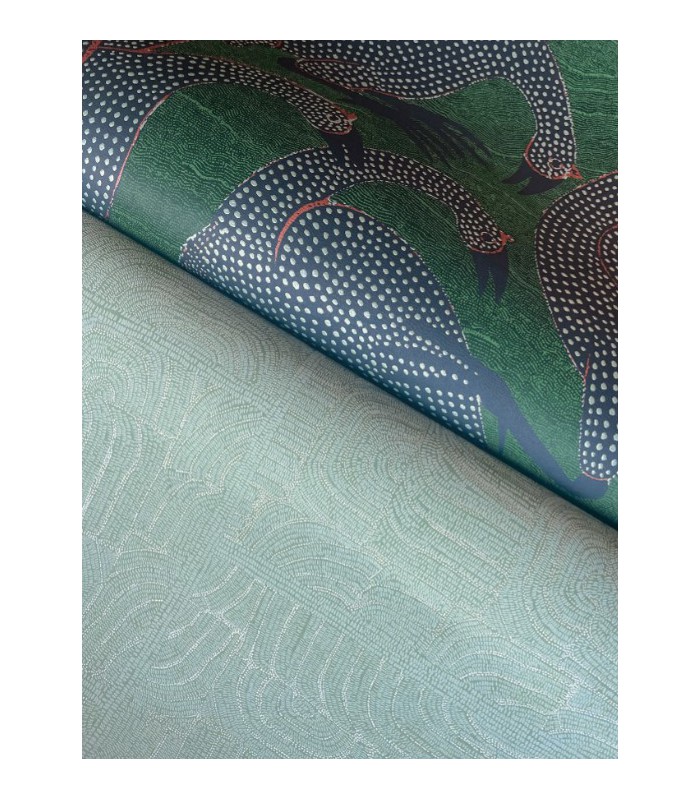 Papier Peint TEHANI TEAL TER501 - Collection TERRA - MASUREEL - REF. TER501