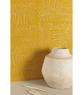 Papier Peint TEHANI CALENDULA TER503 - Collection TERRA - MASUREEL - REF. TER503