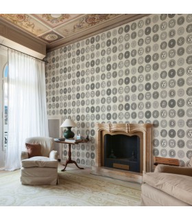 Papier peint SOLI - Collection FORNASETTI SENZA TEMPO 2 - COLE&SON - REF 123/1001