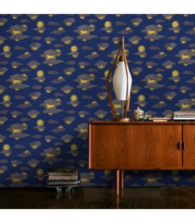 Papier peint SOLI E NUVOLE - Collection FORNASETTI SENZA TEMPO 2 - COLE&SON - REF 123/2006