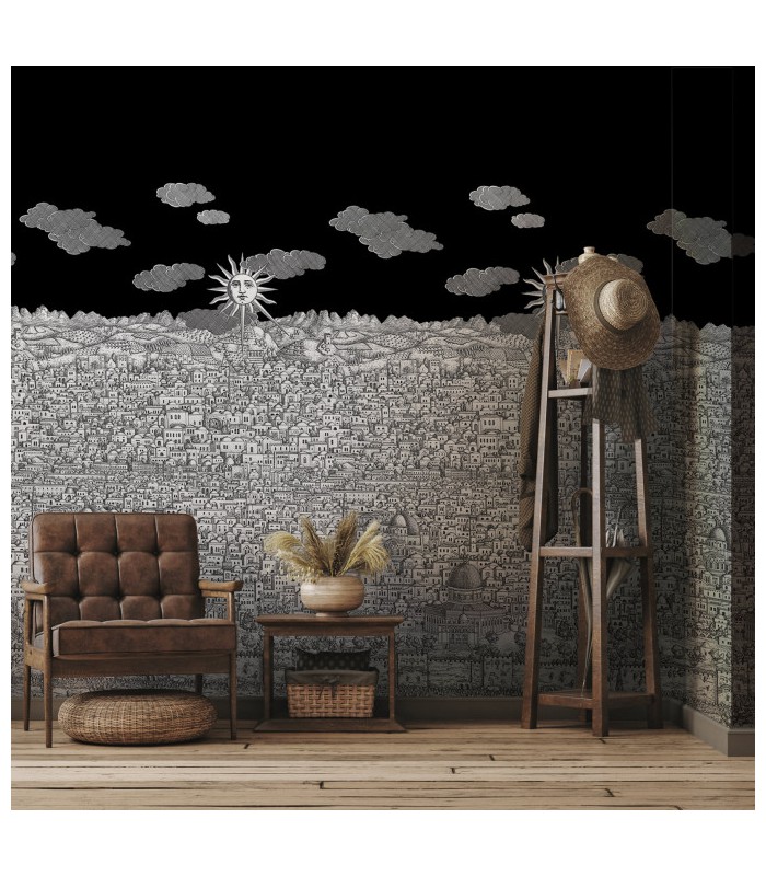 Papier peint VISTA MEDITERRANEA - Collection FORNASETTI SENZA TEMPO 2 - COLE&SON - REF 123/3012