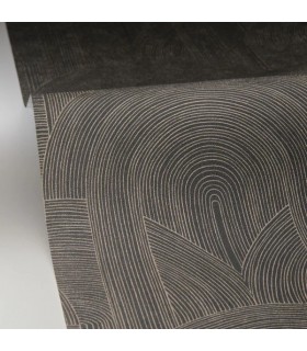 Papier peint Caselio - Delicacy noir et or -10656