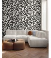 Papier peint Caselio - Broken Pattern noir et blanc - 10712
