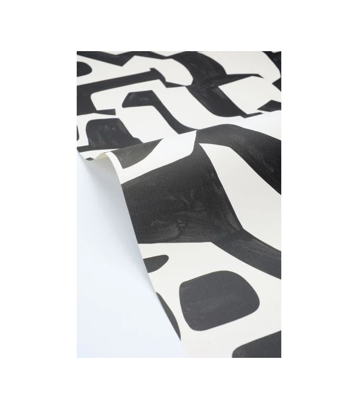 Papier peint Caselio - Broken Pattern noir et blanc - 10712