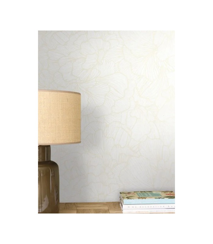 Papier peint Caselio Delicate Petals blanc - 10708 - VDNT1