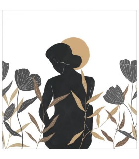 Papier-peint panoramique Caselio - Moon Woman Noir et Blanc - 300 x 250 cm - 10724