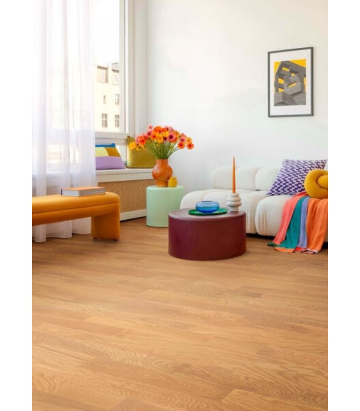 Parquet contrecollé Essentiel 3 Frises Chêne Authentique Opaline Berry Alloc