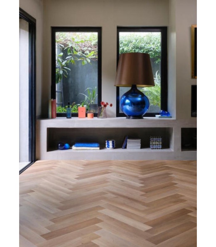 Parquet chevron Iconics S Herringbone Oak Authentique Calypso 495 x 110 x 14 mm