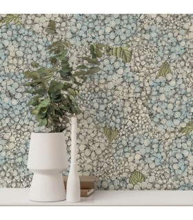 Papier peint ORTENSIA - Collection FORNASETTI SENZA TEMPO 2 - COLE&SON - REF 123/9044