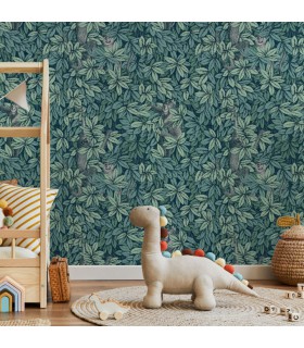 Papier peint FOGLIE E SCIMMIE - Collection FORNASETTI SENZA TEMPO 2 - COLE&SON - REF 123/10046