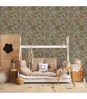 Papier peint FOGLIE E SCIMMIE - Collection FORNASETTI SENZA TEMPO 2 - COLE&SON - REF 123/10047