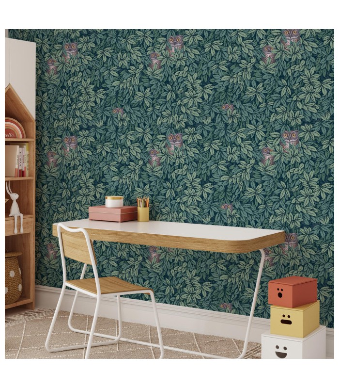 Papier peint FOGLIE E CIVETTE - Collection FORNASETTI SENZA TEMPO 2 - COLE&SON - REF 123/11051