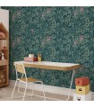 Papier peint FOGLIE E CIVETTE - Collection FORNASETTI SENZA TEMPO 2 - COLE&SON - REF 123/11051