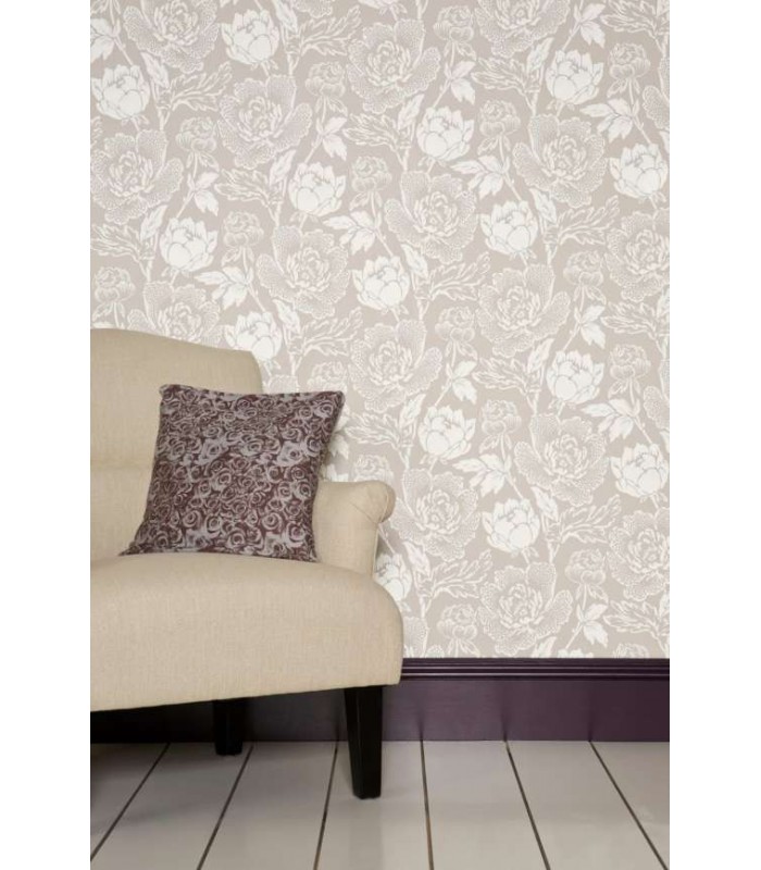 Papier Peint PEONY - REF 23-03 - CORE METALLISE Farrow & Ball