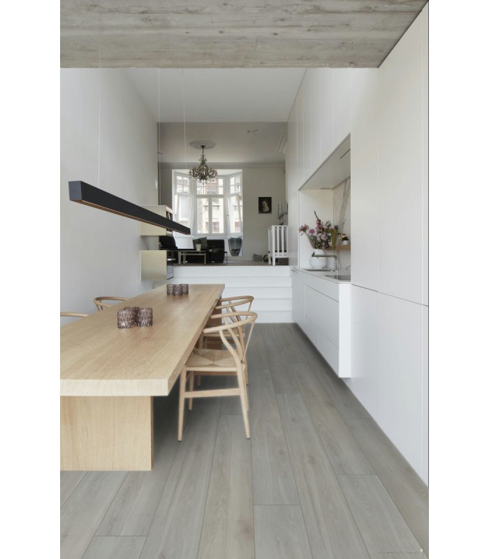 Parquet stratifié Ocean+ Lame XL - Bloom Silver Grey 6426 - Résistant à l'eau - 2038 x 241  x 12 mm