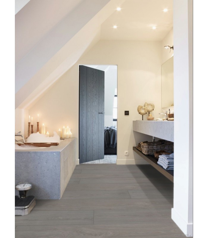 Parquet stratifié Ocean+ Lame XL - Jazz Light Grey 1004 - Résistant à l'eau - 2038 x 241 x 12 mm