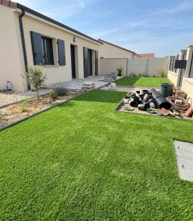 Gazon synthétique 48mm - SPERONE DELUXE - à la coupe sur mesure - Largeur 4 mètres