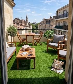 Gazon synthétique 8mm  - TIGER - à la coupe sur mesure - Largeur 4 mètres