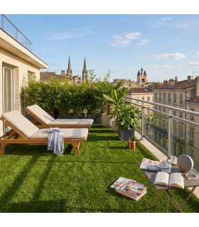 Gazon synthétique 50mm - MILLENIUM PLUS - à la coupe sur mesure - Largeur 2 mètres