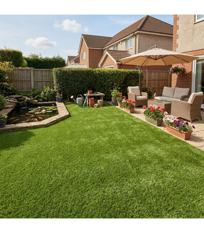 Gazon synthétique 43mm - WEMBLEY - à la coupe sur mesure - 100% recyclable - Largeur 4 mètres