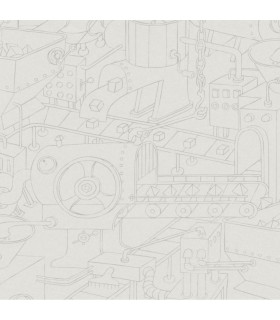 PANORAMIQUE KOMAR DOODLE FACTORY L 200 X H 250 CM, 4 LES