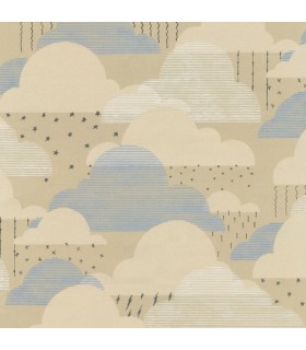 PANORAMIQUE KOMAR HAPPY CLOUDS L 200 X H 250 CM, 4 LES