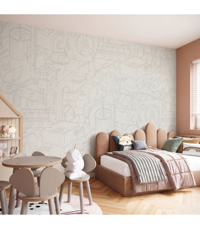 PANORAMIQUE KOMAR DOODLE FACTORY L 200 X H 250 CM, 4 LES