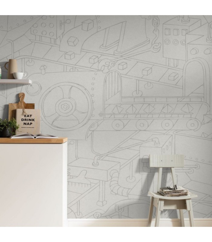 PANORAMIQUE KOMAR DOODLE FACTORY L 200 X H 250 CM, 4 LES