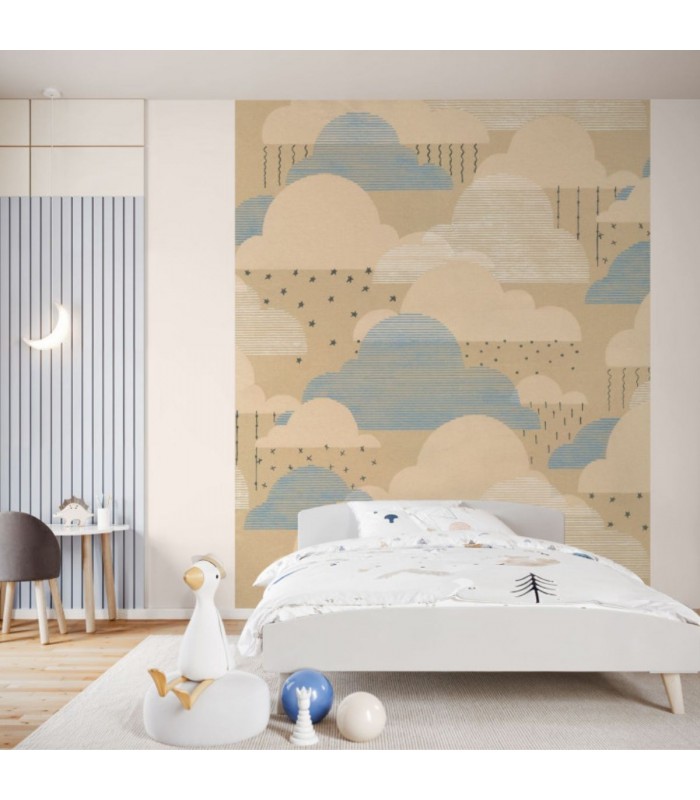 PANORAMIQUE KOMAR HAPPY CLOUDS L 200 X H 250 CM, 4 LES