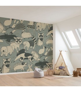 PANORAMIQUE KOMAR WOBBLE ZOO L 300 X H 250 CM, 6 LES