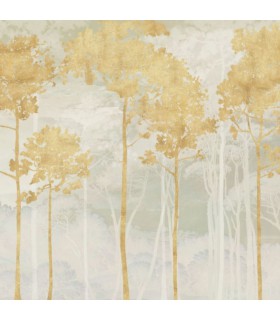 PANORAMIQUE KOMAR GOLDEN PINES L 400 X H 250 CM, 8 LES