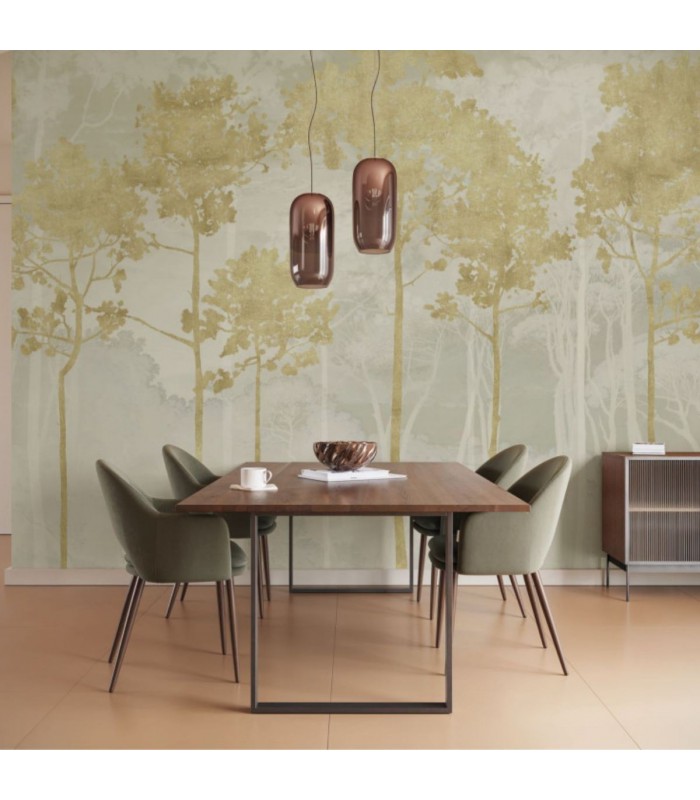 PANORAMIQUE KOMAR GOLDEN PINES L 400 X H 250 CM, 8 LES