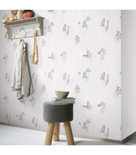 PP EXP FEUILLAGE TAUPE GRIS
