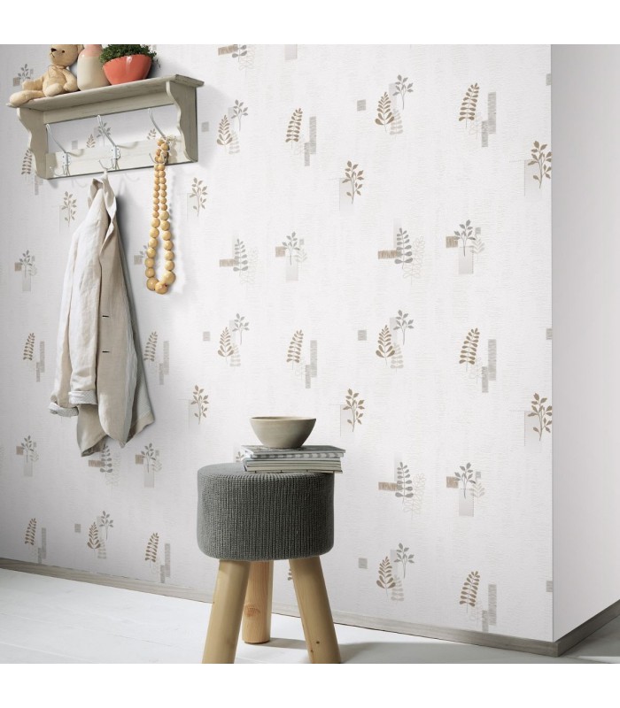 PP EXP FEUILLAGE TAUPE GRIS