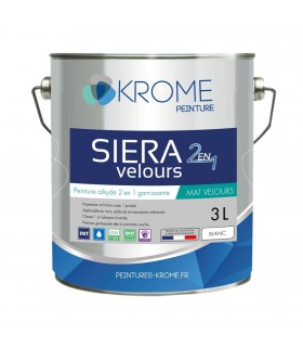 Peinture Siera Velours Krome 2 en 1 finition velours murs intérieurs