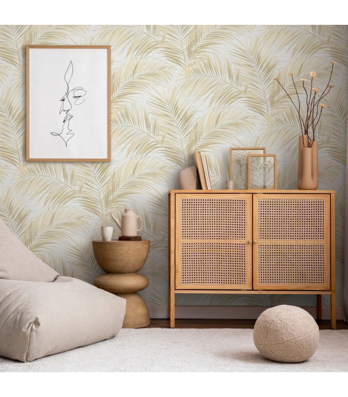 PP INT EXP FEUILLE PALME BEIGE