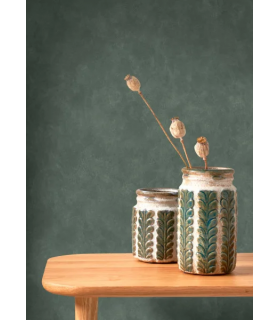 Papier peint VALLAURIS VERT CYPRES - Collection Échappée Belle - CASADECO - Réf.ECHA89857505