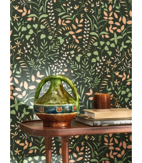 Papier peint  LA BASTIDE VERT FORÊT - TERRACOTTA - Collection Échappée Belle - CASADECO - Réf.ECHA89837808