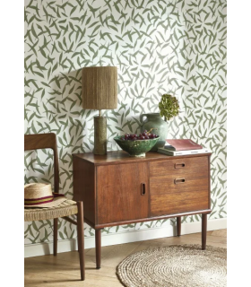 Papier peint  CLOS DES OLIVIERS VERT PIN - Collection Échappée Belle - CASADECO - Réf.ECHA89847447