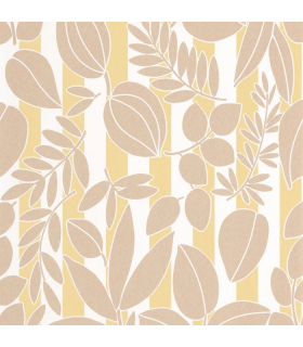 Papier peint RAMATUELLE SABLE - JAUNE CITRONNADE - Collection Échappée Belle - CASADECO - Réf.ECHA89821212