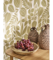 Papier peint  RAMATUELLE VERT OLIVE - SABLE - Collection Échappée Belle - CASADECO - Réf.ECHA89827101