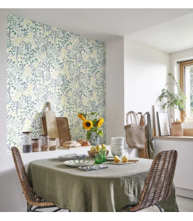 Papier peint  LA BASTIDE BLEU MEDITERRANEE - ANIS - Collection Échappée Belle - CASADECO - Réf.ECHA89836424